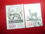 2 Valori stampilate din Seria Fauna 1988 Franta, Stampilat
