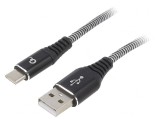 Cablu USB 2.0 USB-A la USB-C Aurit 1m Negru 480Mbps, Gembird