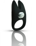 Inel de Penis Daredevil, 10 Moduri Vibratii, Silicon, USB, Negru, Guilty Toys, Glamour