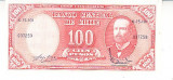 M1 - Bancnota foarte veche - Chile - 100 pesos - 1960