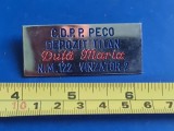 Ecuson PECO insigna Vanzator original Monetaria Statului comunist