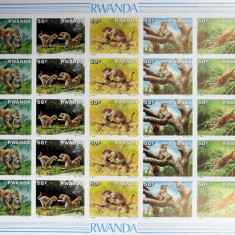 RWANDA 1987-TIGRI-COALA-5SERII,NEDANTELATA** - RW 112