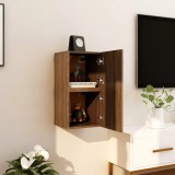 Dulapuri TV Montaj Perete Gossi, 2 buc, Stejar Maro, 30.5x30x30 cm, Comodă Suspendată, Rafturi Living, Depozitare Chei, Bijuterii