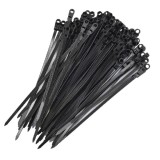 Set 100 Coliere de Plastic Negru 5x150mm cu Cap Montabil 14K054 XXM