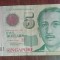 B11 3 - Bancnota foarte veche - Singapore - 5 dolari