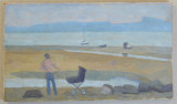 Barbat cu landou vechi ulei pe panza, Peisaje, Impresionism