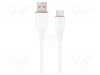 Cablu USB 2.0 GEMBIRD USB A la USB C 1,5m alb silicon