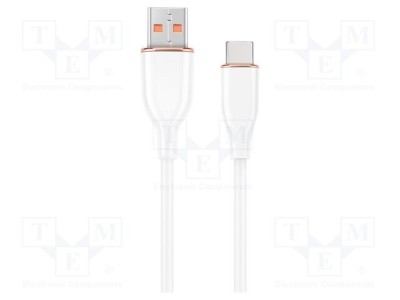 Cablu USB 2.0 GEMBIRD USB A la USB C 1,5m alb silicon foto