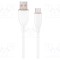 Cablu USB 2.0 GEMBIRD USB A la USB C 1,5m alb silicon