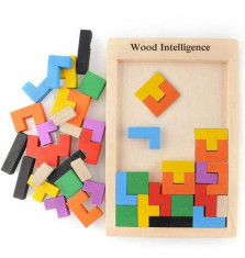 Joc educativ Tetris din lemn foto