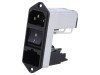 Conector alimentare AC SCHURTER CD64.1101.151, 10A 250V AC, Tip C14, IEC 60320, Filtru, Montare Panou