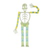 Suport pentru telefon mobil, jucarie de decompresie pentru adulti, tip schelet luminos de halloween, verde, lungime 17 cm, Flippy