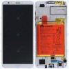 Huawei Y7 2018 (LDN-L01, LDN-L21) Capac frontal modul display + LCD + digitizer + baterie alb 02351USB