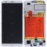 Huawei Y7 2018 (LDN-L01, LDN-L21) Capac frontal modul display + LCD + digitizer + baterie alb 02351USB