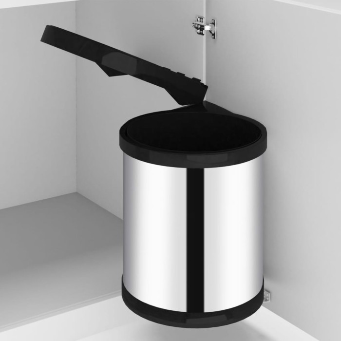 Gossi cos de gunoi incorporat de bucatarie, 12 l, otel inoxidabil