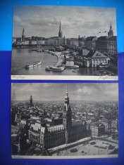 HOPCT LOT 1889 HAMBURG GERMANIA-2 CARTI POSTALE VECHI-CIRCULATE