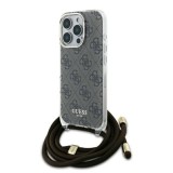 Husa Guess Crossbody Cord 4G Print iPhone 16 Pro, maro, GUHCP16LHC4SEW