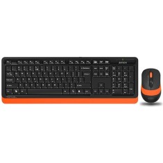 A4TECH Fstyler FG1010 Orange , Kit tastatura wireless 104 taste + mouse wireless 2000 DPI, negru portocaliu