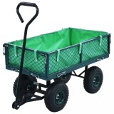 vidaXL Cărucior manual de grădină, verde, 250 kg