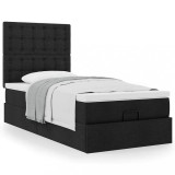 Gossi cadru de pat otoman cu saltea tesatura neagra 100x200cm