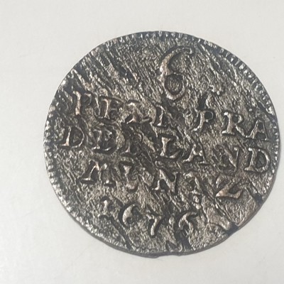 Germania Brandenburg-Prusia 6 pfennig 1676 argint Frederic William foto