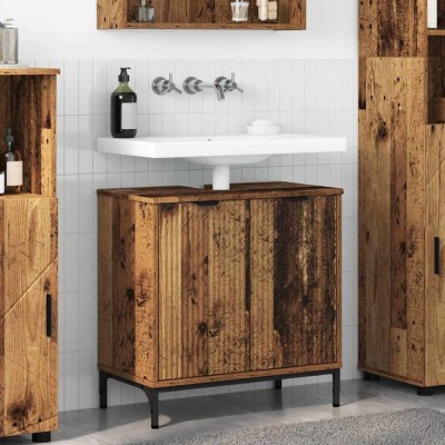 vidaXL Dulap pentru Chiuveta de Baie Lemn vechi 60.5 x 33.5 x 61 cm 883422 foto