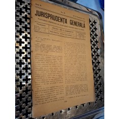 Revista Jurisprudența Generală Anul II Nr.36 1924 - Vintila Dongoroz si note scrise de D.Alexandresco