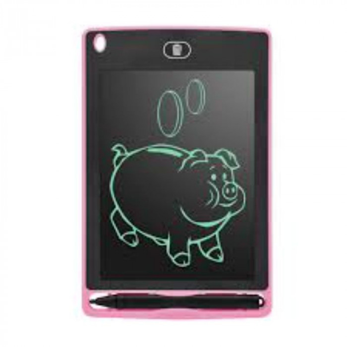 Tableta digitala LCD Panel, 10 inch, pentru scris si colorat, 27 cm, roz, 3ani+