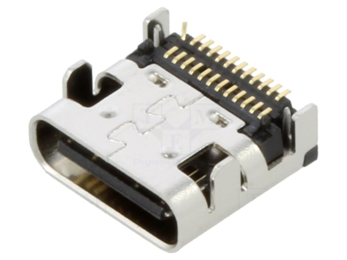 Conector USB C SMT orizontal USB 3.1