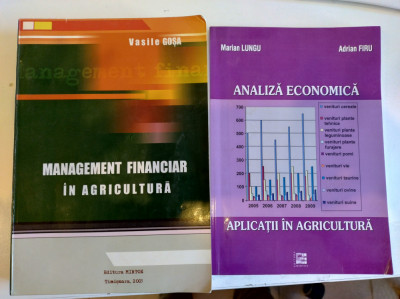 Management financiar &amp;icirc;n agricultură. Vasile Goșa + Analiză economică &amp;icirc;n agricul foto