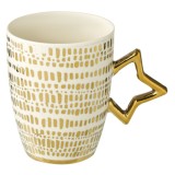 Cana de Crăciun New Bone Foil Auriu cu Maner Stea, CMCLASS