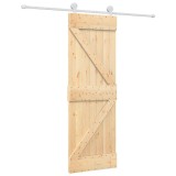 Cumpara ieftin Usa glisanta cu set de feronerie 70x210 cm, lemn masiv de pin