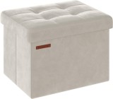 Cumpara ieftin Bancheta de depozitare Otoman Songmics Alb 40x32x31 cm
