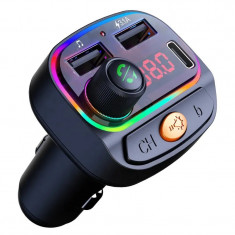 Modulator FM 12-24V Bluetooth 5.0 cu functie de incarcator auto Fast Charge 3.0 si port USB C - C15 482059