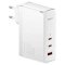 &Icirc;ncărcător de perete Baseus GaN5 Pro 2xUSB-C + USB, 140W (alb)