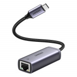 Adaptor De Rețea Extern USB Tip C Ugreen - RJ45 1Gbps (1000Mbps) Gri (40322 CM483)