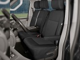 Tapiterie Kegel potrivita pentru scaunele din fata ale VW T6 dupa 2015 cu scaun singular + dublu cu optiune de masa rabatabila, culoare grafit Perform