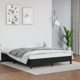 VidaXL Cadru de pat, negru, 140x190 cm, piele ecologică 346898