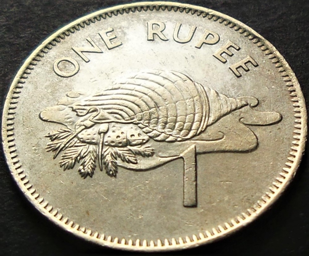 Moneda exotica 1 RUPIE / RUPEE - Insulele SEYCHELLES, anul 1982 * cod ...