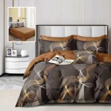 Lenjerie pat dublu,bumbac finet,6 piese,cearceaf normal 220x240cm, cearceaf pilota 200x220cm, 2 fete de perna 50x70, 2 fete de perna 70x70- 98231