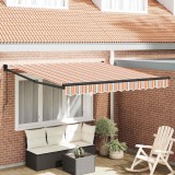 vidaXL Cortina Retractabilă Portocaliu Gri Albastru Alb 350 x 250 cm 3330295