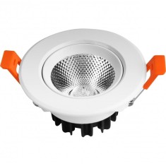 Spot LED Techstar? THD, Alb, Putere 5W, Culoare Lumina 3000K, CRI 80+, Gol 8.8cm x 5cm, Radiator Aluminiu foto