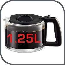 Cana cu capac cafetiera pentru Tefal Maison si Tefal Element,sticla,negru1.25l foto