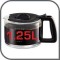 Cana cu capac cafetiera pentru Tefal Maison si Tefal Element,sticla,negru1.25l