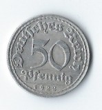 Moneda 50 pfennig 1922 D - Germania