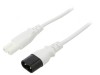 Cablu IEC C7 mamă - IEC C8 tată 0,5m alb 2,5A 2x0,75mm2 PVC