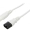 Cablu IEC C7 mamă - IEC C8 tată 0,5m alb 2,5A 2x0,75mm2 PVC