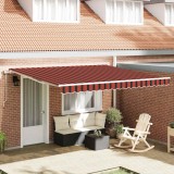 Marchiză retractabilă Portocalie și maro 400 &times; 350 cm
