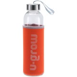 Sticla cu husa termoizolanta U-Grow, portocliu, 500ml