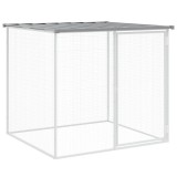Cumpara ieftin Cotet pui cu acoperis gri deschis 103x98x90 cm otel galvanizat